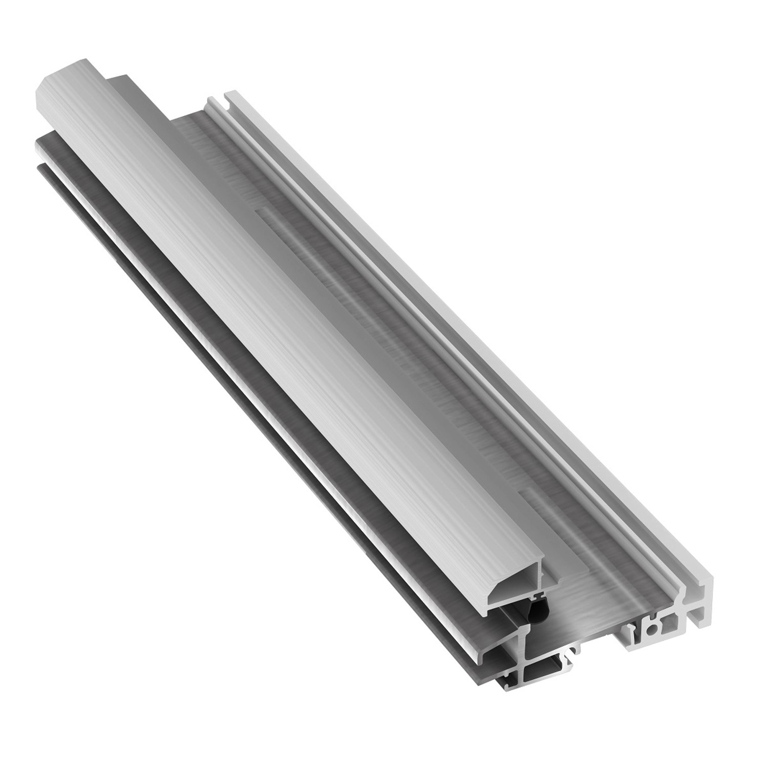 Detailaufnahme: Profil der Premium Kunststoff-Haustür, Mehrkammernsystem für Wärmedämmung.