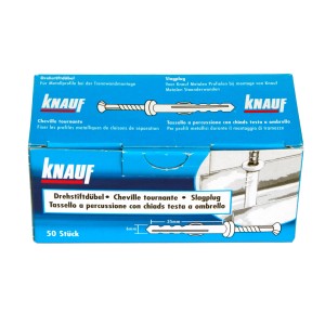 Knauf Drehstiftdübel K6/35, 50 Stück, für Ständerwerk im Innenbereich.