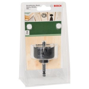 Bosch Lochsäge 48 mm für Spot-Strahler, zum Bohren von Löchern in Holz und Gipskarton.