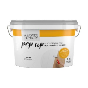 Schöner Wohnen pep up Renovierfarbe für Holzvertäfelungen Weiß 2,5 l