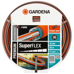 Gardena Premium SuperFlex Gartenschlauch, 13 mm (1/2 Zoll), 50 m, mit Power Grip Profil.