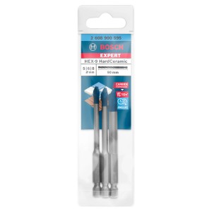 Bosch Expert Bohrer-Set Hex-9, 3-teilig für Hartkeramik. Fliesenbohrer mit Sechskantschaft.
