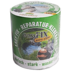 easyFix Reparatur-Klebeband, schwarz, 150cm Rolle für Teichfolien, wasserfest und extra stark.