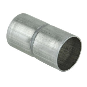 Robuste Alu-Steckmuffe Ø 32 mm aus Aluminium für Rohrverbindungen im Blitzschutz.