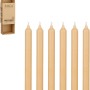 Mica Decorations Spitzkerzen, Stearin, Creme, 24 cm, 4er-Set. Elegante Stabkerzen für stimmungsvolle Abende.
