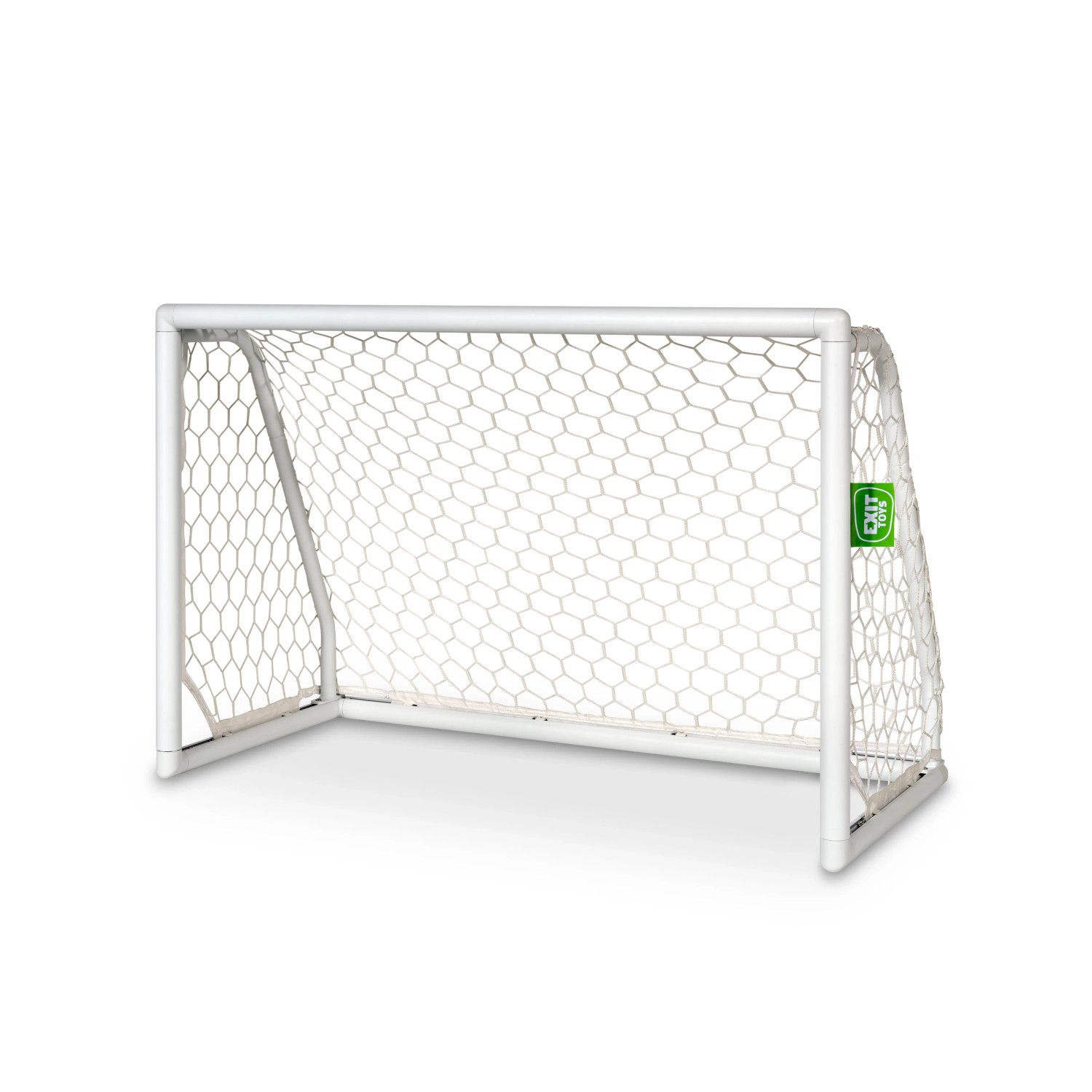 Weißes Exit Fußballtor Scala aus Aluminium, 120x80 cm, mit Netz für Spiel & Spaß im Garten.