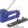 LUX Kombitacker Classic, blau, mit Klammern und Magazin. Vielseitig für Stoff, Holz und Pappe.