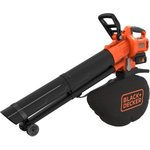 Black+Decker Akku-Laubsauger BCBLV3625L1, 36V, mit Fangsack und Blasrohr. Ideal für die Gartenarbeit.
