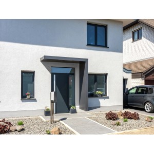 Gutta Rechteckvordach BS PLUS Anthrazit 200 x 90 cm Seite Rechts