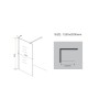 Glasdeals Walk-In Duschwand 120 x 200 cm AQUOS-MIRROR-3433_4