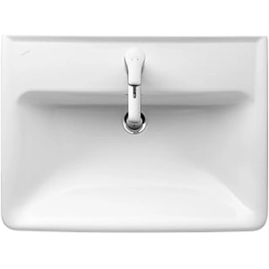 Aufsicht des weißen Laufen Aufsatzwaschtisch Pro A, 60 cm, mit Armatur.
