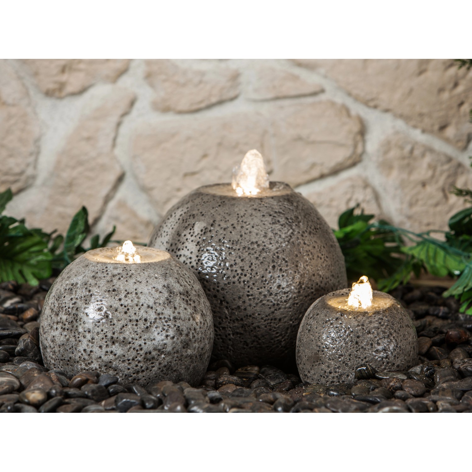 Heissner Gartenbrunnen KomplettSet Colombo LED kaufen bei OBI
