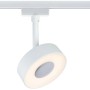 Weißer Paulmann Urail LED Schienenspot Circle mit 3-Step-Dim Funktion an Schiene.