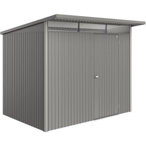 Biohort Metall-Gerätehaus AvantGarde ECO Gr. A5 in Quarzgrau-Metallic mit Standardtür.