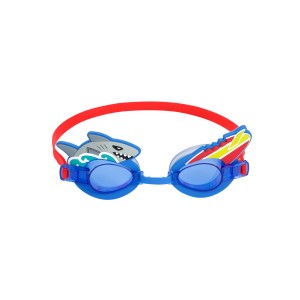 Bestway Schwimmbrille Aqua Pals mit Hai und Blitz Design für Kinder ab 3 Jahren.