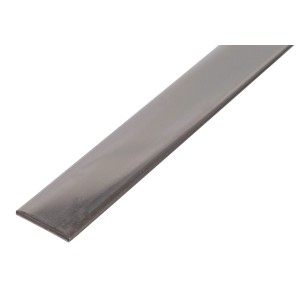 Edelstahl Flachstange, 2 mm stark, 25 mm breit, 1000 mm lang.