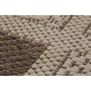 Detailaufnahme: Andiamo Outdoorteppich Utah Beige, robust und für Innen- und Außenbereich geeignet.