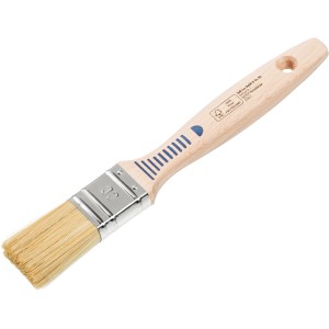 LUX Flachpinsel Dispersion, 30 mm breit, mit hellem Holzgriff und Kunstborsten.