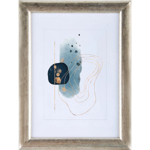 Holz-Bilderrahmen Silber/Gold 13 cm x 18 cm