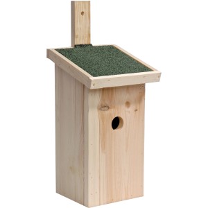 Dobar Nistkasten Klassik aus Holz mit Bitumendach für Höhlenbrüter.
