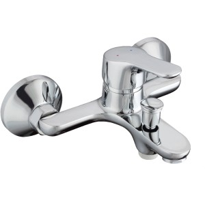 Schütte Badewannenarmatur Vico Chrom, Einhebelmischer mit Umsteller für Brause, glänzend.