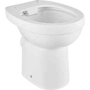 Weißes, spülrandloses baliv Stand WC Glasgow Tiefspüler aus Keramik.