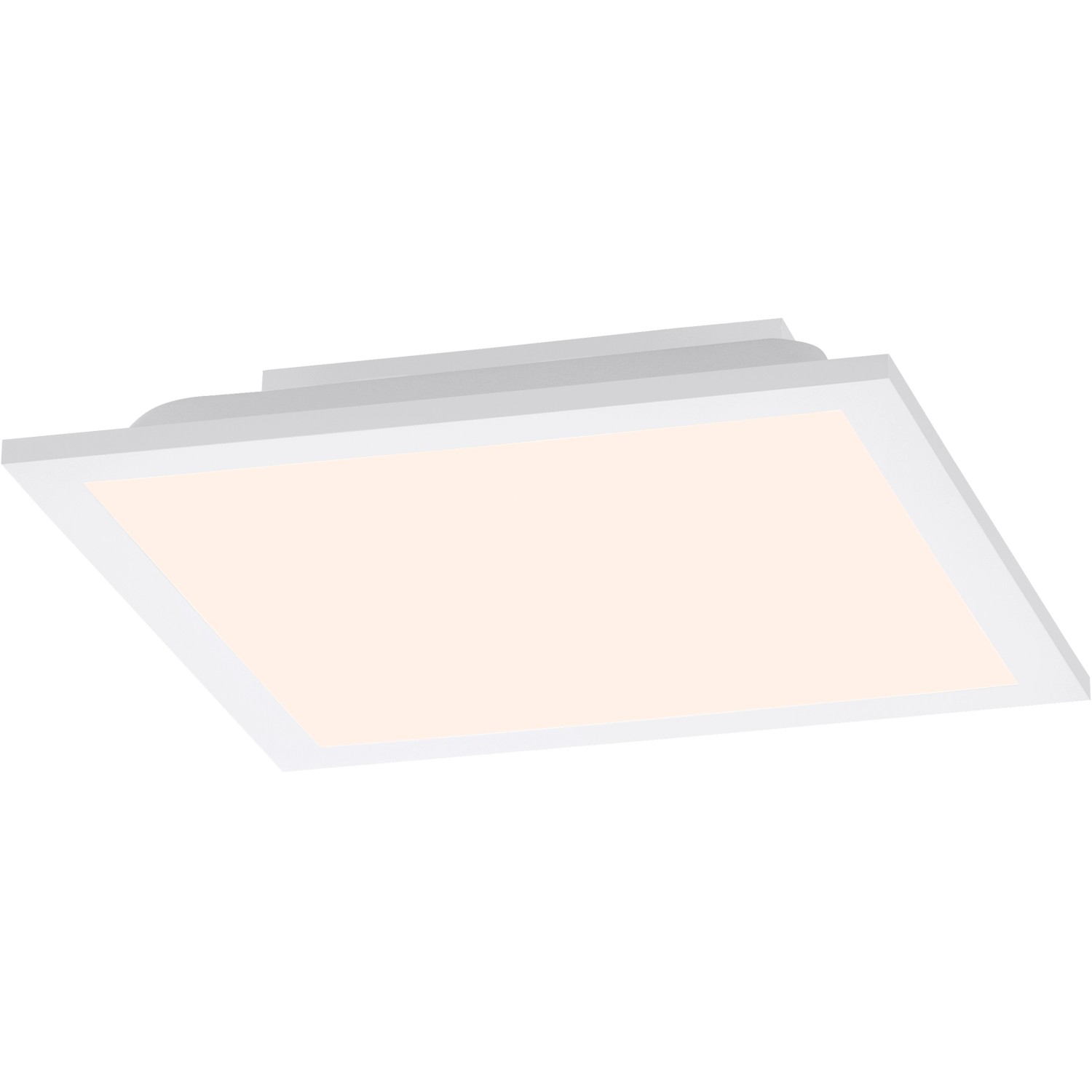 Quadratisches, weißes Just Light LED-Panel Fleet 29,5x29,5 cm. Deckenleuchte.