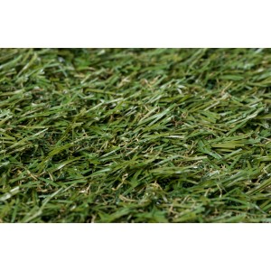 Detailaufnahme Kunstrasen Jever Grün, ideal für Balkon und Terrasse.