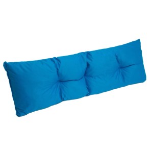 Blaues Paletten Rückenkissen 120x40cm für Gartenmöbel.