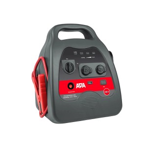 Apa Powerpack Bully Smart Starthilfe und Energiestation mit Polzangen und USB-Anschluss.