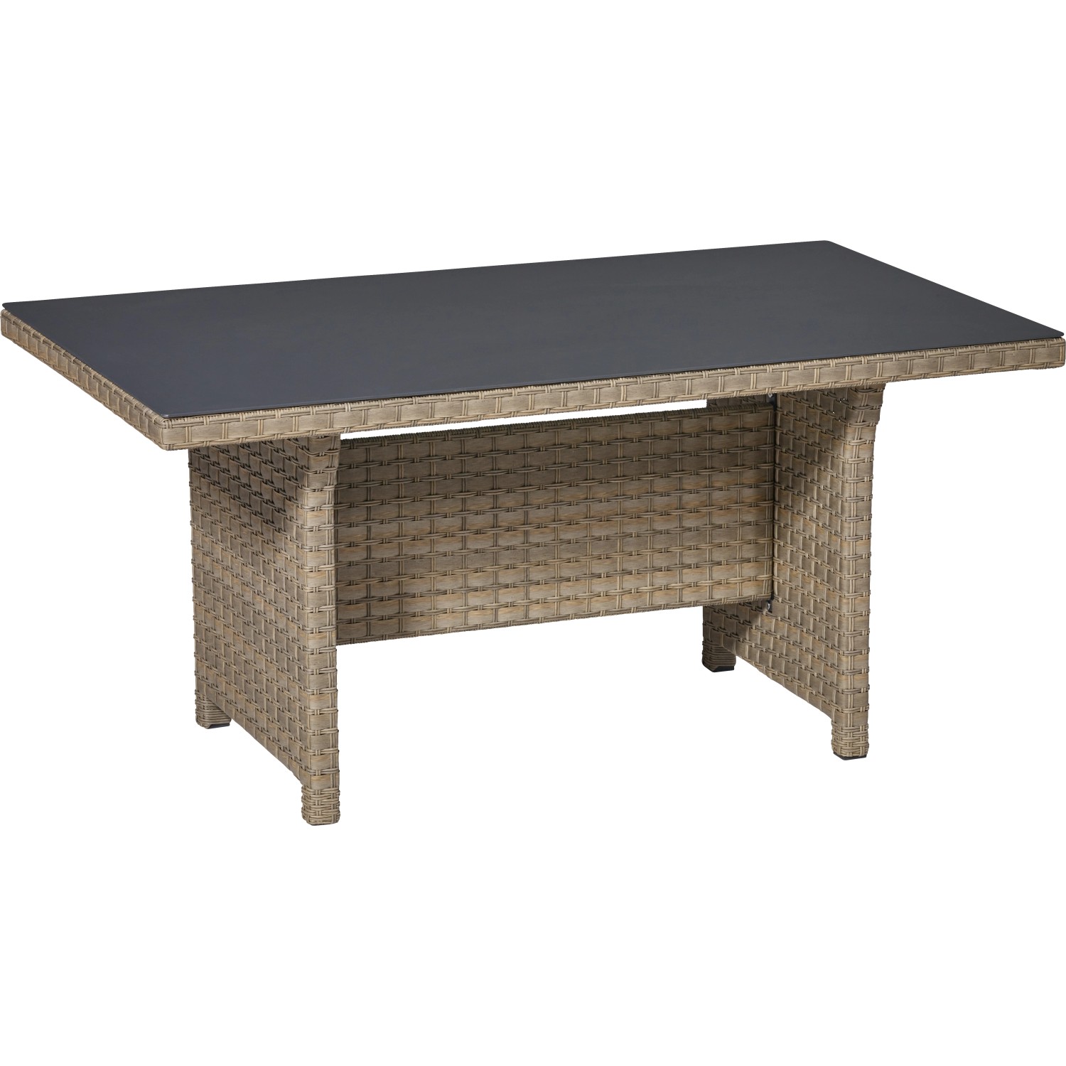 LoungeSet mit Esstisch Vermont 6teilig Polyrattan Forest Jungle