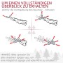 Anleitung: Zweige des künstlichen HOMCOM Weihnachtsbaums ausbreiten für eine volle, üppige Form. Weihnachtsdekoration.