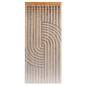 Conacord Türvorhang Japandi, 90x200 cm, Bambus mit abstraktem Muster, ideal als Raumteiler.