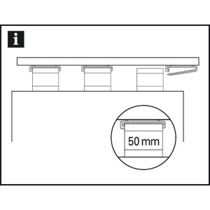 Abbildung der Gardinia Schlaufengleiter mit X-Gleitern und Rollen, 10er Pack, zur Montage an Gardinenschienen.