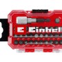 Einhell Bit-Set XS-Case, 30-teilig im roten Koffer mit Gürtelclip.