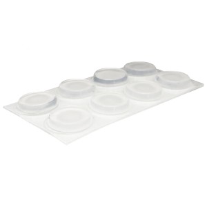 Wagner Elastikpuffer-Set EH3004 Ø 20 mm x 6 mm Transparent 16-tlg.