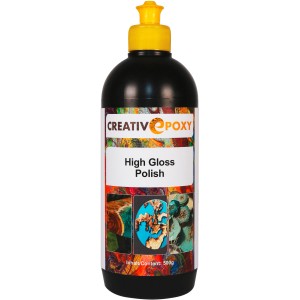 Flasche CreativEpoxy Polierpaste High Gloss 500g für Epoxidharz und Lack.
