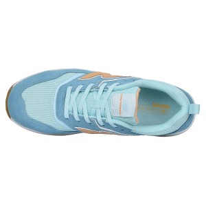 New Balance Sicherheitsschuhe Elite Lite Womens S1, hellblau-orange, Gr. 35, Draufsicht.