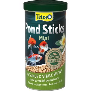 Tetra Pond Sticks Mini 1 l: Hauptfutter für kleine Teichfische, mit natürlichen Zutaten.