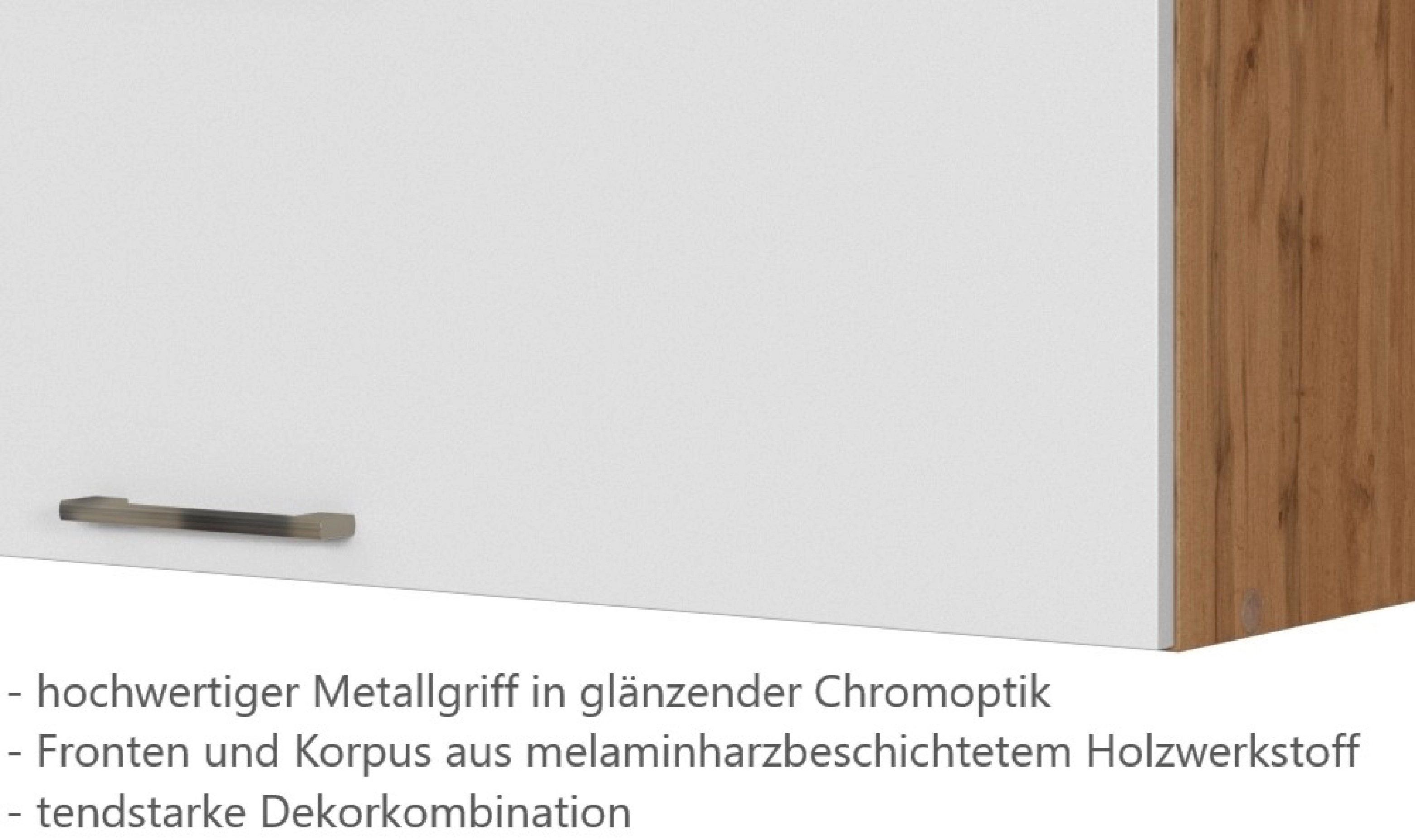 Held Möbel Klapphängeschrank Sorrento Weiß-Wotaneiche BxHxT kaufen 57 x bei cm 100 OBI x 34
