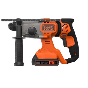 Black+Decker 18V Akku-Kombihammer BCD900E2K mit Akkus und Koffer.