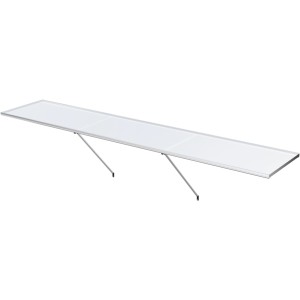 KGT Tischgestell Jasmin II für Gewächshaus, Aluminium, mit weißen Kunststoffplatten.