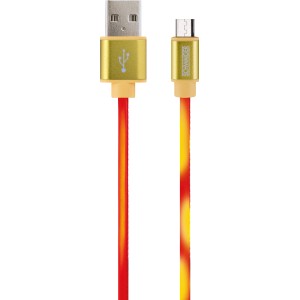 Schwaiger USB-Kabel mit Micro-B und Typ-A Stecker, Chamäleon-Effekt (Farbwechsel).