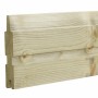 Detailansicht: Nadelholz Sichtschutzzaun Plank, druckimprägniert, mit Nut und Feder.