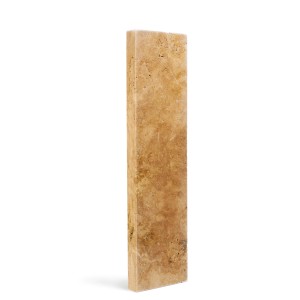 Travertin Noce Palisade, 6x20x100 cm, gesägt und getrommelt, für Garten- und Grundstücksgestaltung.