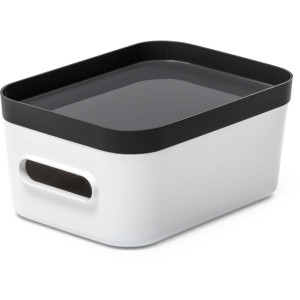 SmartStore Compact Aufbewahrungsbox S mit grauem Deckel.
