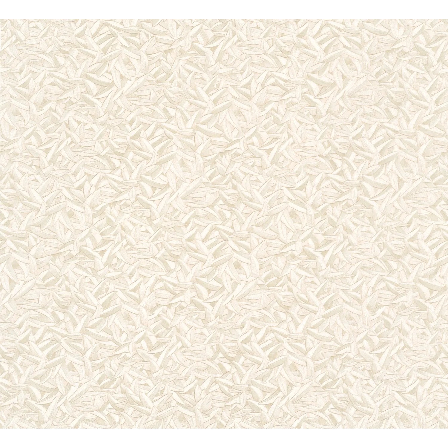 Glööckler Vliestapete Imperial Feder Uni Beige mit Feder-Muster.