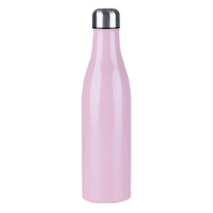 Rosa Kelomat Trinkflasche (0,5 l) aus Edelstahl, doppelwandig und auslaufsicher.