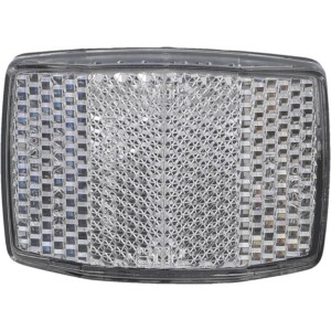 Fischer Fahrrad-Frontreflektor zur Vorbaubefestigung, aus Kunststoff.