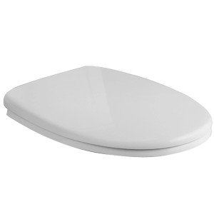 Villeroy & Boch Omnia classic WC-Sitz, Weiß, Duroplast, Edelstahl-Scharniere.